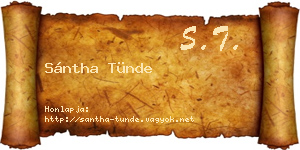 Sántha Tünde névjegykártya